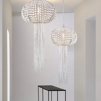 Sodobna Meduze Crystal LED Lestenci Luksuzni Razsvetljava luč za ostrenje za dnevno Sobo obesek Visi luç Kuhinja Svetlobe