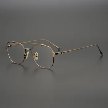 Japonski Ročno Titana Očala Moških, Pilot Ultra-lahkih Kvadratni Okvir Očal Ženske Recept Branje Kratkovidnost Branje Očala