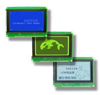 4.7 palčni 34P Vzporedno COB/SMT LCD 240128A Grafični Zaslon Modul RA6963 EQV Krmilnik 5V 3.3 V, Bela/Modra/Rumena Zelena Osvetlitev