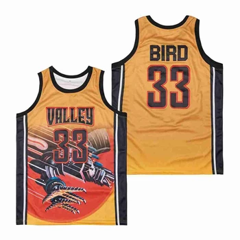 Majice za košarko Dolini 33 Ptica Jersey Vezenje Šivanje Športih na Prostem, Hip Hop Dihanje Visoke kakovosti Rumena 2023 Nova
