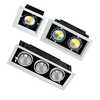 COB LED Downlight 10w 20w 30w Površine Vgrajena LED Stropne Svetilke Spot Luči kvadratnih Vrtenja Zatemniti 110V AC 220V + Voznik
