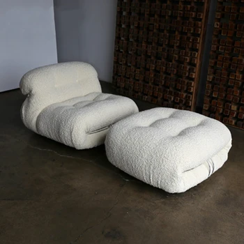 Po meri Nordijska oblikovalec priložnostne enojni kavč, stol svetlobe, luksuzne tkanine, spalnica letnik ustvarjalne vile osebnost leni, bivalni prostor stol