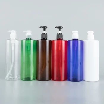 14pcs 500 ml Prazno Plastično Jasno Belo Rjave Steklenice S Plastično Črpalko Za Tuš Gel, Šampon Facial Cleanser Kozmetične Embalaže
