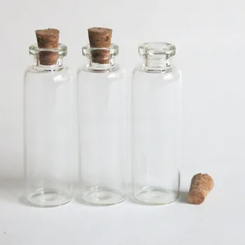 100 x 5ml Mini Jasno Steklenici Vialah z Plute 5cc Prazno Zamašek Pluta Stekla Stekleničko za Vzorec, ki Želijo Steklenice, Posode za Shranjevanje