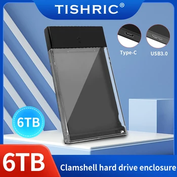 TISHRIC Zunanji HD Primeru 2'5 HDD Primeru USB3.0 Tip-C 3.1 Za Trdi disk SATA ohišje Napajalnik, Zunanji Trdi Disk Polje