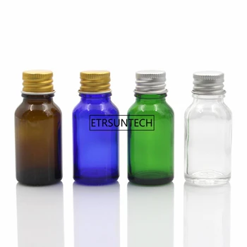 100 kozarcev 15ml Prazno Amber Jasno Modro Zelene Steklenice Eterično Olje Tekoče Aromaterapija Vial Posode F3709