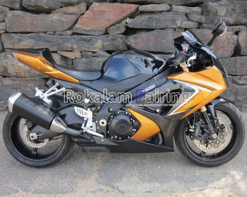 ABS Oklep Kompleti Za Suzuki K7 GSX-R 1000 2007-2008 GSXR1000 07-08 Gloden Black Motocikel Oklep (brizganje)