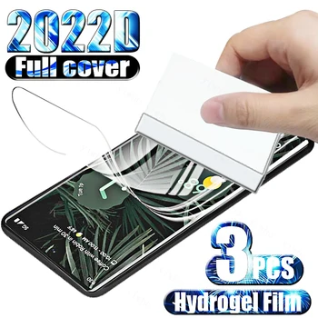 3PCS 2022D Hydrogel Film za Google Pixel 6 Pro 2021 Polno Zajetje Zaslon Protektorstvo Ni Stekla za Google Slikovnih pik 5 5a 4 4a 5 g