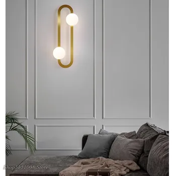 Sodobni LED luksuzne spalnice postelji stenske svetilke Nordijska preprosto čarobni fižol, dnevna soba, balkon oltarja lučka za novo ozadje stene razsvetljavo