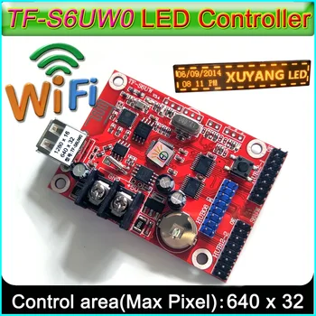 2022 Nove WIFI+USBcontrol kartico,TF-S6UW0 P10 LED Modul Panel LED prijavite nadzorna kartica, ki je Primerna za eno&dvojni barve