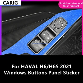 Za HAVAL H6/H6S 2021 Windows Gumbi Plošča Nalepke Ogljikovih Vlaken Vzorec Zaščitno folijo Notranje Spremembe