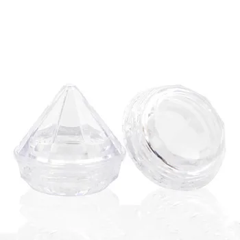 5G Prazno prozorne Plastike Diamond Oblikovan Krema Jar, Mini Majhen Kozmetični Prenosni Šminka Sub Posodo, Potovanja Vzorec Krema Pot