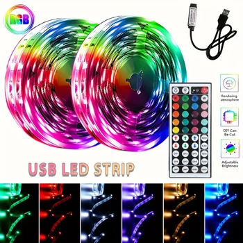 3535 RGB 5 V USB LED Trak Svetlobe Ir Nadzor z 24Keys Sprememba Barve luči za Soba Dekor Počitnice Božično zabavo Razsvetljavo