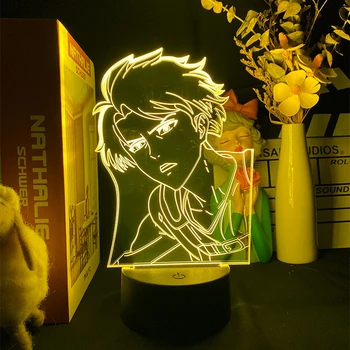 Napad na Titan Levi Ackerman Akril 3d Svetilke za Dom Soba Dekor Svetlobe Otrok Darilo LED Nočna Lučka Anime kawaii soba dekor