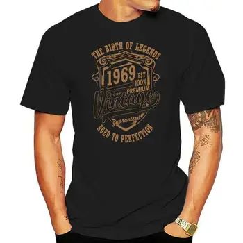 Rojstvo Legende 1969 Moški 50. Rojstni dan Design T-Shirt 50 let Star Predstavila Nove 2023 Pismo Moških Crewneck Modna Majica s kratkimi rokavi