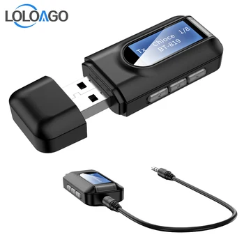 LOLOAGO Bluetooth 5.0 USB Audio Sprejemnik Oddajnik 2 V 1 3,5 mm Mini Priključek AUX Brezžični vmesnik Bluetooth Kompleta za Avto, TV, PC