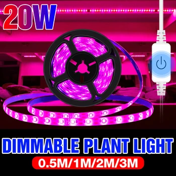 LED Grow Light Celoten Spekter Phytolamp USB Rastlin Svetlobni Trakovi Za Sadika Cvet Semena Toplogrednih Hydroponic Zaprtih Gojenje