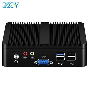 XCY Fanless Mini PC Intel Celeron J6412 Dvojno Ethernet 2x COM RS232 RS485 Windows, Linux, HDMI, VGA, 4x USB WiFi Industrijski Računalniki