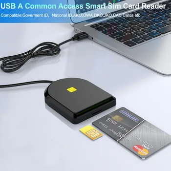 Pol krog USB KARTICE Smart Card Reader Za Bančne Kartice IC/ID EMV SD TF MMC Cardreaders USB CCID ISO 7816 za Windows 7 8 10 Linux OS
