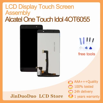 Telefon Lcd Za Alcatel One Touch Idol 4 OT6055 OT 6055 LCD-Zaslon, Zaslon na Dotik, Plošča Računalnike Combo Skupščine Zamenjava
