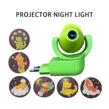 Nočna Lučka LED Projektor 6 Slik Fotocelico Senzor EU Plug Noč Lučka Lučka Za Otroke Otroke, Otroška Spalnica Dekoracijo Razsvetljavo