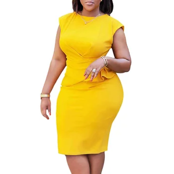 Poletje Bodycon Midi Obleko Afriške Obleke za Ženske 2023 Dnevno Elegantno Visoko Pasu Povoj brez Rokavov Haljo Femmes Afriška Oblačila