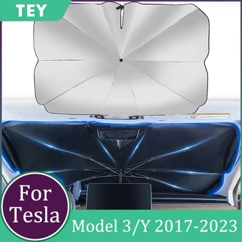 Tesla model 3 model Y Spredaj Zadaj Okno Ščitnik proti Soncu Odtenek Dežnik Zložljiv Dežnik Za Tesla model 3 Y 2017-2023 Dodatki