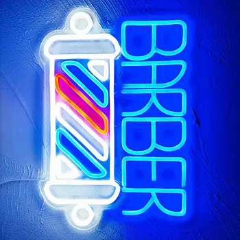 Frizerski Salon LED Neon Znak Za Berber Shop, Podjetje za Nego Las Kozmetičnih Trgovinah Soba Dekoracijo Škarje Odprite Logotip Neonske Znaki