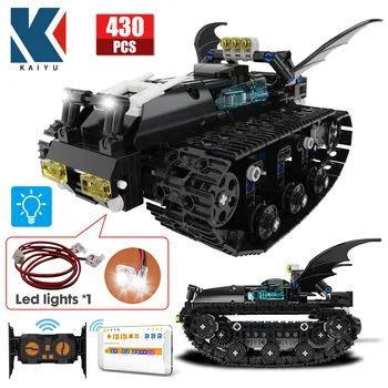 KAIYU 430pcs LED RC APP Bat Vozila Tovornjak Tank gradniki Daljinski upravljalnik Off-Road Dirke Avto Opeke Igrače Fantje