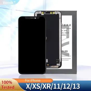 100% Prvotne GX Zaslon za iPhone X XR XS XSMAX 11 12 PRO PROMAX LCD Zaslona in se Dotaknite možnosti Računalnike Mobilni Telefon Pantalla Deli