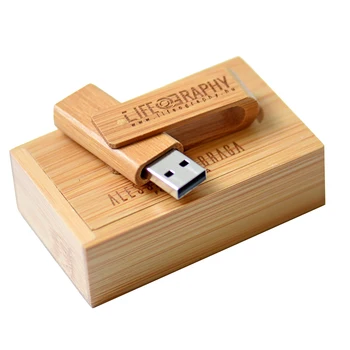 Lesene po Meri Gift Box USB 2.0 Flash Drive Brezplačno Logotip Pravi Zmogljivosti Pen Drive Fotografija Memory Stick 64GB/32GB/16GB/U Disk 8GB