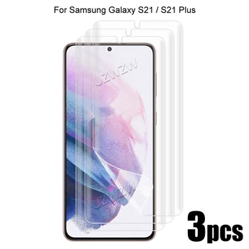 3pcs Za Samsung Galaxy S21 Plus / S21 5G Screen Protector Mehko Hydrogel Film 3D Ukrivljen, Poln Kritje