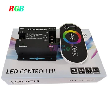 12V 24V Touch Pad Plošča LED Trak Krmilnik Eno barvo /Barvna temperatura/ RGB trak Svetlobe RF Brezžično Daljinsko zatemnilno stikalo