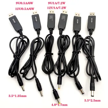USB Power Boost Skladu DC 5V DC 9V / 12V Korak DO Modul USB Pretvornik Kabel 3.5*1.35 mm 4,0*1,7 mm 5.5*2.1 mm Vtič