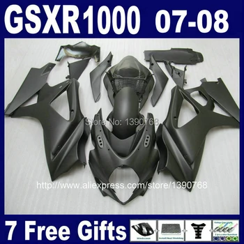7 Brezplačna darila ABS oklep body kit za SUZUKI K7 07 08 GSXR1000 vse matte black fairings nastavite GSXR 1000 2007 2008 CB67