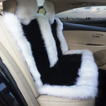 Naravne Ovčje Volne notranja oprema Toplo ovčje kože avto sedeža