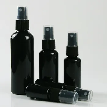 50pcs Prenosni Črn Plastični Prazno Spray Steklenico Povratne Steklenice 10 ml/20ml/30 ml/50 ml/100 ml
