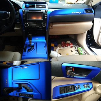 Za Toyota Camry XV50 2012-2016 Notranje zadeve Centralni Nadzorni Plošči Vrata Ročaj 5DCarbon Vlaken Nalepke Nalepke Avto styling Accessorie