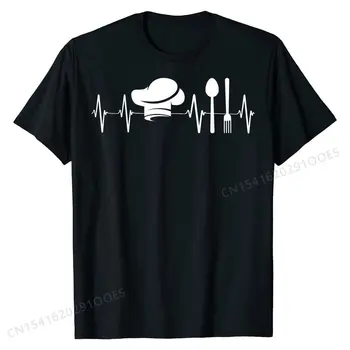 Smešno Cook Srajco, Kuhanje srčni Utrip Majica za Kuharji T-Shirt je Natisnjena Na Men ' s Top majice Retro Bombaž Vrhovi Majica Classic