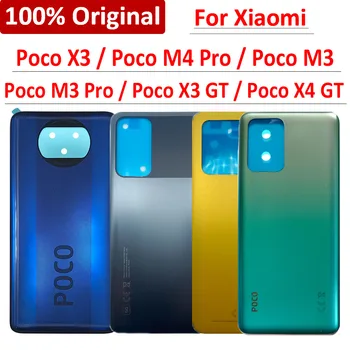 100% Prvotne X3 X4 GT Zamenjava Baterije Nazaj Kritje Primera Z Lepilom Za Xiaomi POCO X3 NFC Globalni Poco M4 M3 Pro 4G 5G