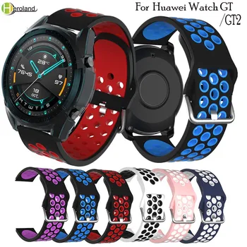 22 MM silikonski watchband trak za Huawei Watch GT GT2 42mm 46mm aktivno Elegantno šport zamenjava Pametne Pribor wriststrap