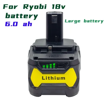 18V Litij-Ionska Nadomestna Baterija za Ryobi EDEN+ P104 P105 P107 P106 RB18L60 RB18L50 RB18L40 Kompakten, električno Orodje, S Polnilnik