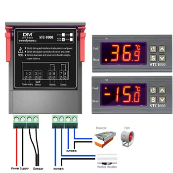 Digitalni Temperaturni Regulator Termostat Thermoregulator inkubator Rele LED 10A Ogrevanje, Hlajenje STC-1000 STC 1000 PRO 220V