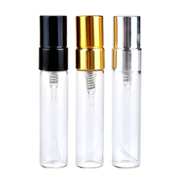 200pcs 5ml Transparentno Steklo Spray Steklenico Jasno, tkalnico z Zlato, Srebro Skp Prenosni Mini Vzorec Vial