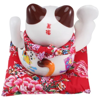 7Inch Keramični Beckoning Mačka Maneki Neko Ornament Feng Shui Dekoracijo Swing Srečen Mačka,C