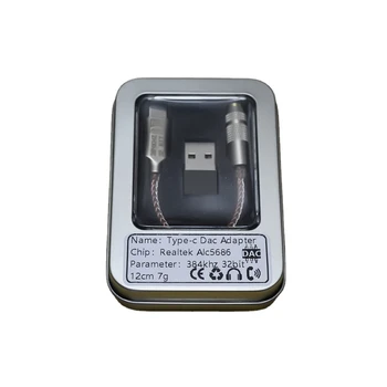 Tip C do 3,5 mm DAC slušalke Digitalni Ojačevalnik AUX Kabel Hi-fi Adapter Pretvornik za Android Windows10