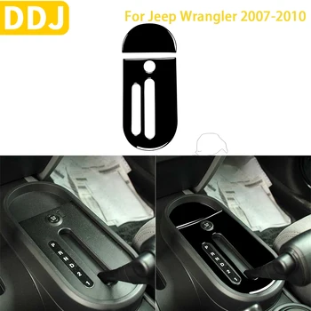 Za Jeep Wrangler 2007-2010 Pribor Piano Črni Plastični Avto Notranje Zadeve Prestavna Plošča Trim Nalepke Spremembe Dekoracijo