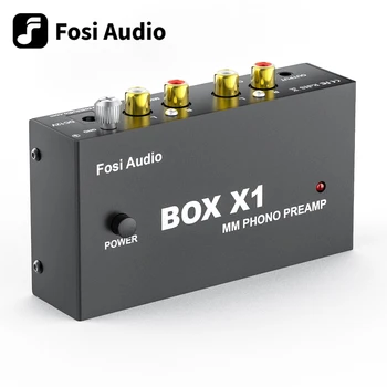 Fosi Audio Box X1 Phono pre-amp za Gramofon Phonograph Preamplifier Mini Stereo Audio (Stereo zvok Hi-fi Slušalke Ojačevalnik