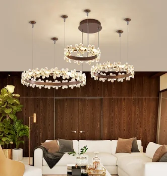 Lestenec sodobne kristalni lestenec ustvarjalne cvet dnevna soba lučka oblikovalec hotel villa dekoracija žarnice romantično wedd Svetlobe