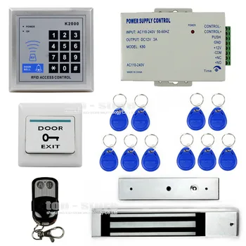 DIYSECUR popolno Popolno 125KHz Rfid Kartic Vrata za Nadzor Dostopa do Sistema za zaščito, Komplet + 280Kg Električni Magnetni Zaklepanje K2000